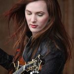 Sarah Harris with Trinity River Band at the May 2016 Gettysburg Bluegrass Festival - photo by Frank Baker