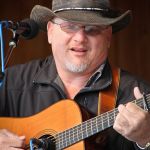 Mike Harris with Trinity River Band at the May 2016 Gettysburg Bluegrass Festival - photo by Frank Baker