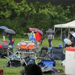 And the rains came at the May 2016 Gettysburg Bluegrass Festival - photo by Frank Baker