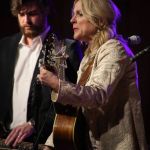 Brent Burke and Rhonda Vincent at the May 2016 Gettysburg Bluegrass Festival - photo by Frank Baker