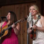 Sally Berry and Rhonda Vincent at the May 2016 Gettysburg Bluegrass Festival - photo by Frank Baker