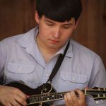 Jack Dunlap with Circa Blue at the August 2016 Gettysburg Bluegrass Festival - photo by Frank Baker