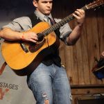 Jared Hensley with Darrell Webb Band at the August 2016 Gettysburg Bluegrass Festival - photo by Frank Baker