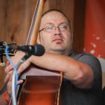 Bobby Davis with Feller & Hill at the May 2016 Gettysburg Bluegrass Festival - photo by Frank Baker