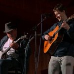 Ben and Chris Eldridge with Seldom Scene at Gettysburg, Spring 2014 - photo by Frank Baker