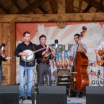 The Travelin\' McCourys with Jeff White at the Gettysburg Bluegrass Festival (August 2014) - photo by Frank Baker