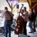 The Travelin\' McCourys with Jeff White at the Gettysburg Bluegrass Festival (August 2014) - photo by Frank Baker