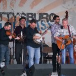 The Travelin\' McCourys with Jeff White at the Gettysburg Bluegrass Festival (August 2014) - photo by Frank Baker