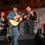 Woody Platt with Steep Canyon Rangers at the Gettysburg Bluegrass Festival (August 2014) - photo by Frank Baker