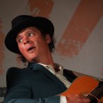 Woody Platt with Steep Canyon Rangers at the Gettysburg Bluegrass Festival (August 2014) - photo by Frank Baker