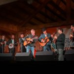 Travelin\' McCourys jam with Steep Canyon Rangers at the Gettysburg Bluegrass Festival (August 2014) - photo by Frank Baker