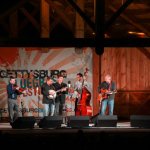 The Travelin\' McCourys with Jeff White at the Gettysburg Bluegrass Festival (August 2014) - photo by Frank Baker