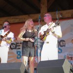 Rhonda Vincent sings with Country Current at the Gettysburg Bluegrass Festival (August 2014) - photo by Frank Baker