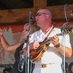 Rhonda Vincent sings with Country Current at the Gettysburg Bluegrass Festival (August 2014) - photo by Frank Baker