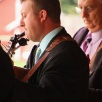 Ryan Frankhouser with Remington Ryde at the Gettysburg Bluegrass Festival (August 2014) - photo by Frank Baker