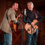 Keith Tew and Darryl Mosely with the Farm Hands at the Gettysburg Bluegrass Festival (August 2014) - photo by Frank Baker