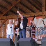 Sally Love and Dudley Connell with Springfield Exit at the Gettysburg Bluegrass Festival (August 2014) - photo by Frank Baker