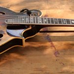 John Duffey\'s old mandolin at the Gettysburg Bluegrass Festival (August 2014) - photo by Frank Baker