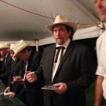 Earls Of Leicester signing autographs after the show at the Gettysburg Bluegrass Festival (May 2015) - photo by Frank Baker
