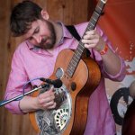 Oliver Craven with Stray Birds at the Gettysburg Bluegrass Festival (May 2015) - photo by Frank Baker