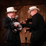 Charlie Cushman and Johnny Warren with Earls Of Leicester at the Gettysburg Bluegrass Festival (May 2015) - photo by Frank Baker