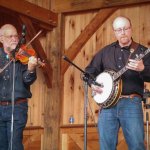 Peter Knupfer and Lloyd Douglas with Detour at the Gettysburg Bluegrass Festival (May 2015) - photo by Frank Baker