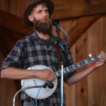 Graham Sherrill with Hogslop Stringband at the Gettysburg Bluegrass Festival (May 2015) - photo by Frank Baker