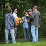 Sideline warming up backstage at The Gettysburg Bluegrass Festival (May 2015) - photo by Frank Baker