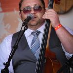 Eli Johnston with Doyle Lawson & Quicksilver at the August 2015 Gettysburg Bluegrass Festival - photo by Frank Baker