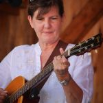 Jackie Frost with East Of Monroe at the 2015 August Gettysburg Bluegrass Festival - photo by Frank Baker