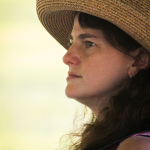 Tara Linhardt, instructor for the Kids Academy at the August 2015 Gettysburg Bluegrass Festival - photo by Frank Baker