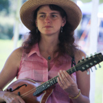 Tara Linhardt, instructor for the Kids Academy at the August 2015 Gettysburg Bluegrass Festival - photo by Frank Baker