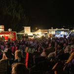 Late night scene at the August 2015 Gettysburg Bluegrass Festival - photo by Frank Baker