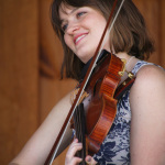 Kimber Ludiker with Della Mae at Gettysburg (May 20, 2012) - photo by Frank Baker