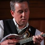 Gary Dalrymple with The Spinney Brothers at the August 2013 Gettysburg Bluegrass Festival - photo by Frank Baker