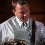 Rick Spinney with The Spinney Brothers at the August 2013 Gettysburg Bluegrass Festival - photo by Frank Baker