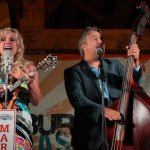 Rhonda Vincent and Micky Harris at the August 2013 Gettysburg Bluegrass Festival - photo by Frank Baker