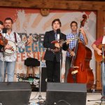 Travelin' McCourys with Bill Nershi at the August 2013 Gettysburg Bluegrass Festival - photo by Frank Baker
