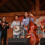 Travelin' McCourys with Bill Nershi at the August 2013 Gettysburg Bluegrass Festival - photo by Frank Baker