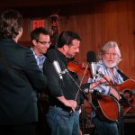 Travelin' McCourys with Bill Nershi at the August 2013 Gettysburg Bluegrass Festival - photo by Frank Baker