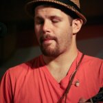 Joe Booher with NewFound Road at Gettysburg (August 2012) - photo by Frank Baker