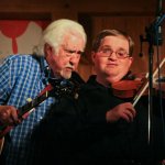 J.D. Crowe and Michael Cleveland at Gettysburg (August 2012) - photo by Frank Baker