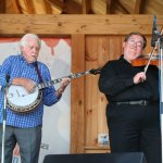 J.D. Crowe and Michael Cleveland at Gettysburg (August 2012) - photo by Frank Baker