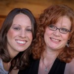 Becky Buller and Brooke Aldridge at the 2013 August Gettysburg Bluegrass Festival - photo © Frank Baker