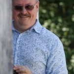 Tim Stafford backstage at the 2013 August Gettysburg Bluegrass Festival - photo © Frank Baker