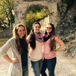 The Gold sisters visit the Castle Beseno during Gold Heart's 2015 European tour