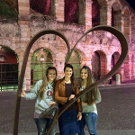 The Gold sisters visit the Arena di Verona during Gold Heart's 2015 European tour