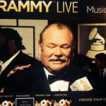 James King on the jumbotron at the 2014 Grammy red carpet (1/26/14)