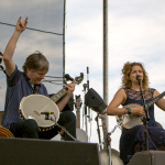 Béla Fleck and Abigail Washburn at the 2015 Grey Fox Bluegrass Festival - photo by Tara Linhardt