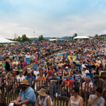 Audience at the High Meadow Stage at the 2015 Grey Fox Bluegrass Festival - photo by Tara Linhardt